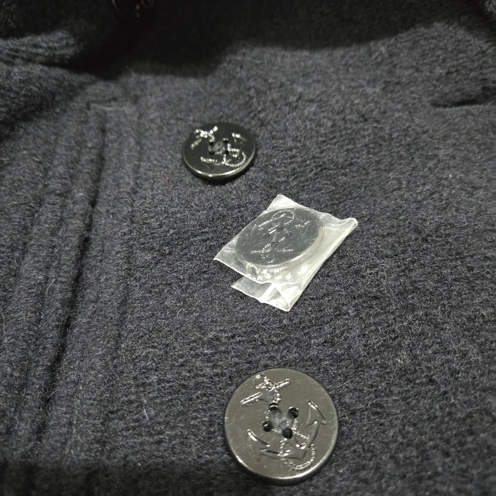 Ralph Lauren Double Breast pea coat woman's size XS Navy - Picture 7 of 7